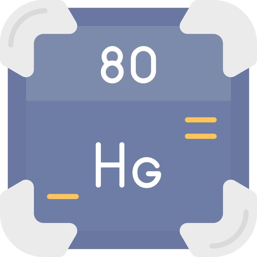 mercúrio plano luz ícone vetor