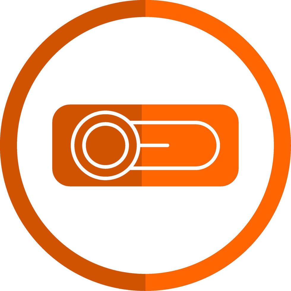 interruptor glifo laranja círculo ícone vetor