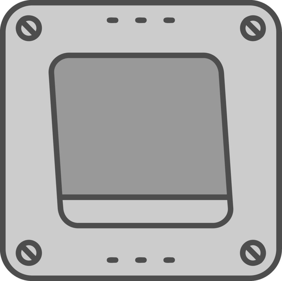 interruptor linha preenchidas escala de cinza ícone vetor