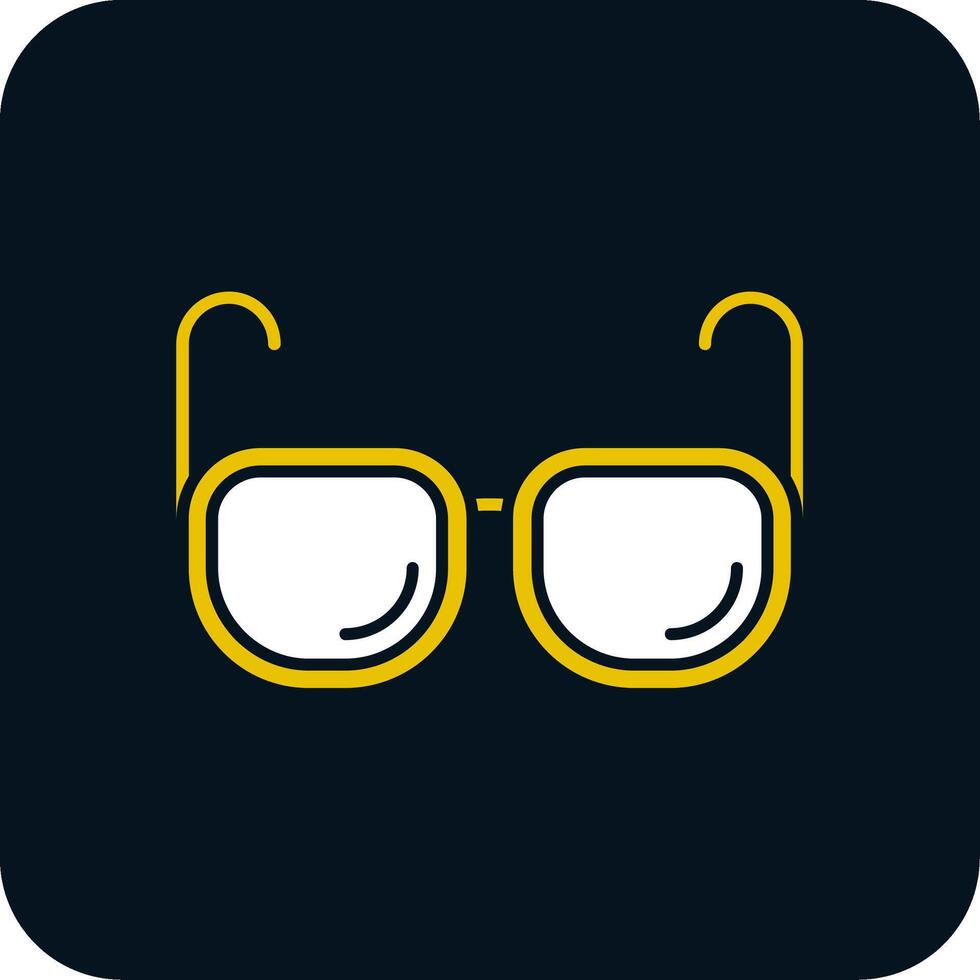 ícone de duas cores de glifo de óculos vetor