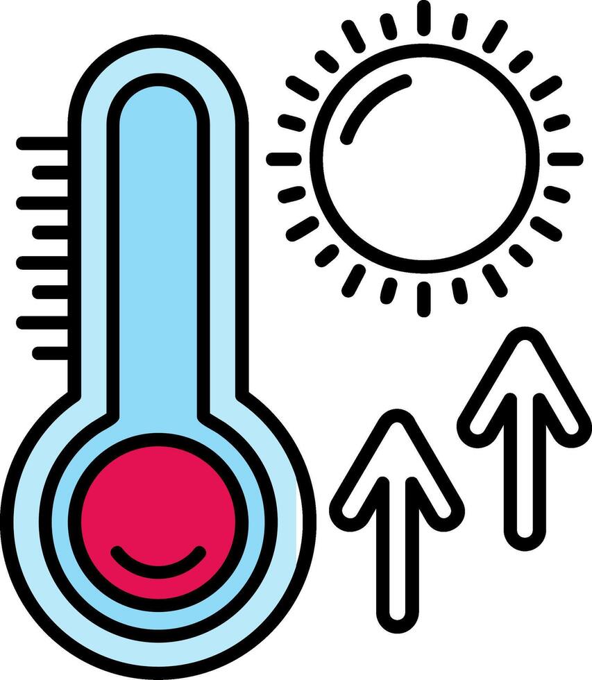 termômetro preenchidas metade cortar ícone vetor