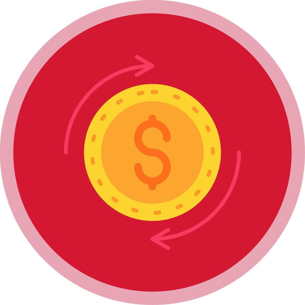 dólar plano multi círculo ícone vetor