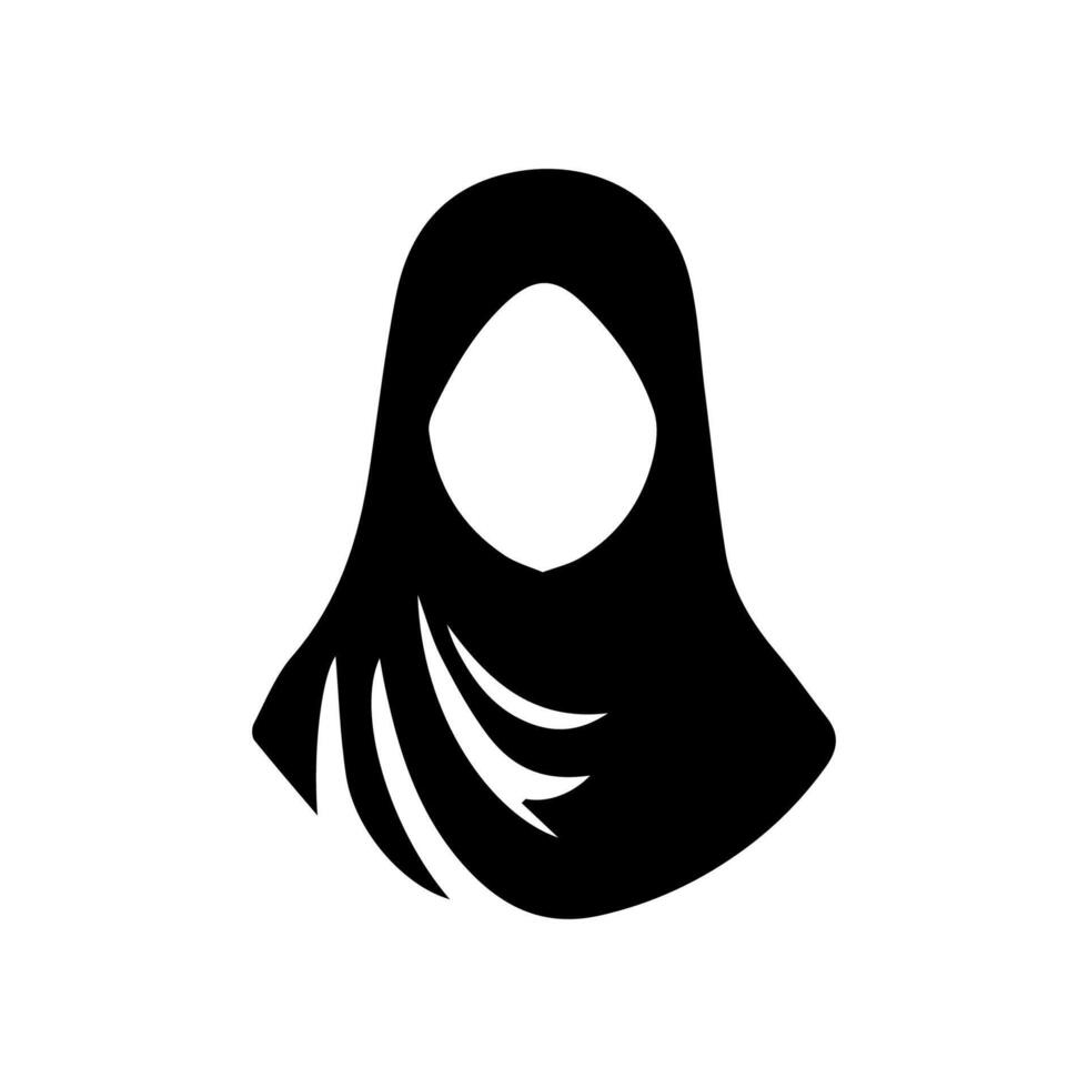 modelo de logotipo de vetor de beleza hijab de mulheres