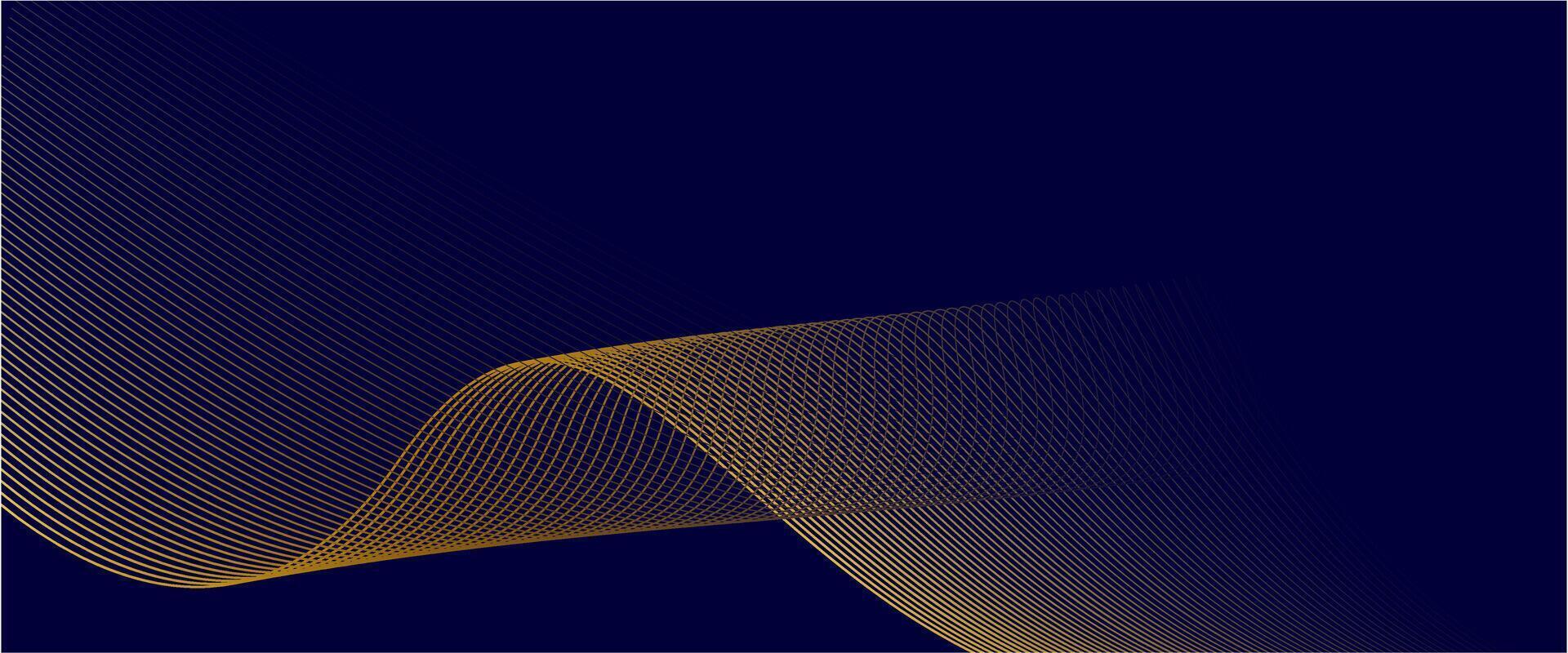 abstrato elegante Sombrio azul fundo com dourado forma vetor