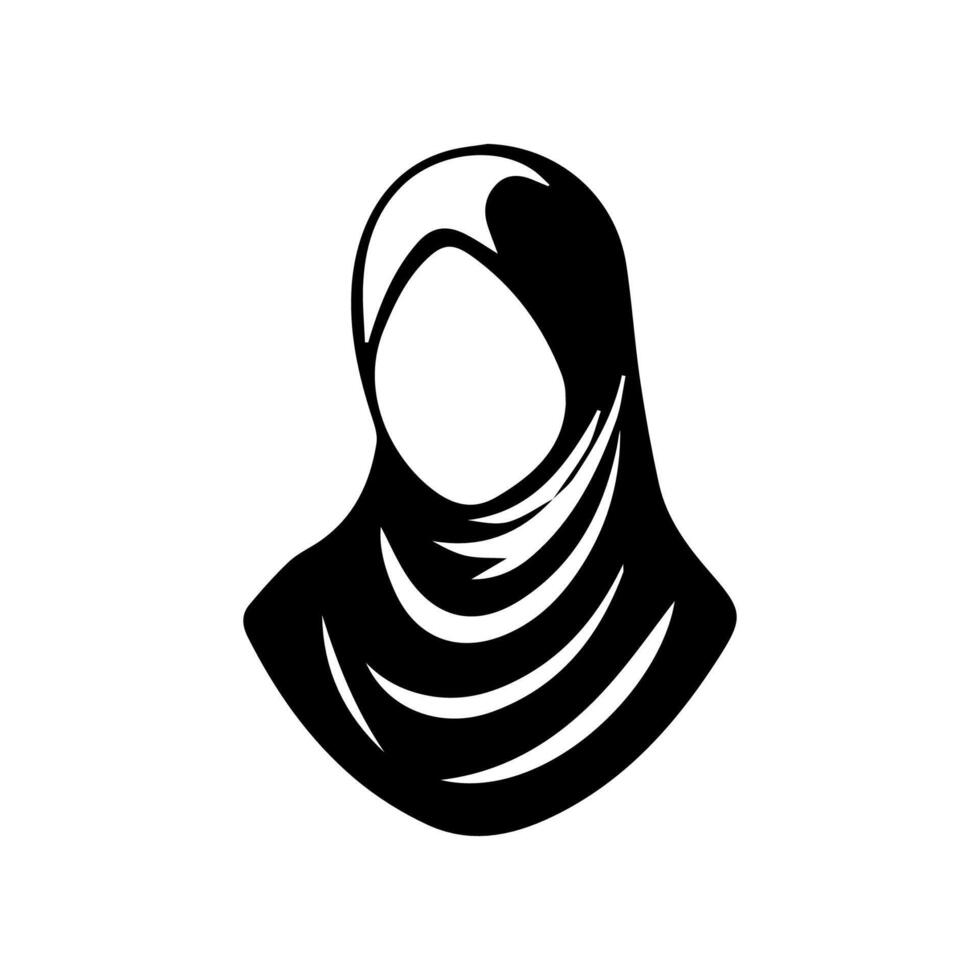 modelo de logotipo de vetor de beleza hijab de mulheres