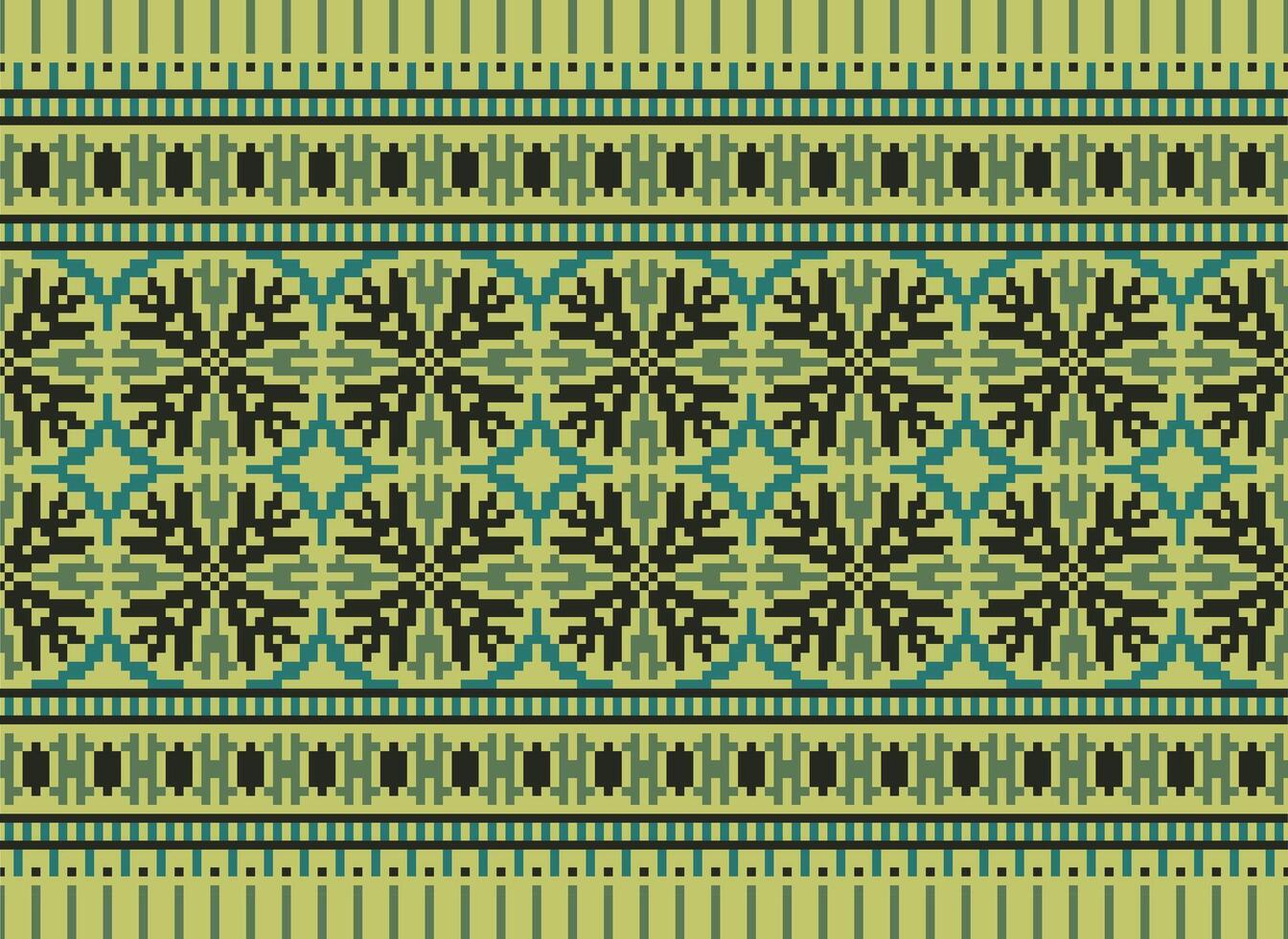 tricotado étnico padrão, vetor Cruz ponto oriental fundo, bordado retro jacquard estilo, roxa padronizar quadrado nativo, Projeto para têxtil, tecido, tapete, tapete, fibras