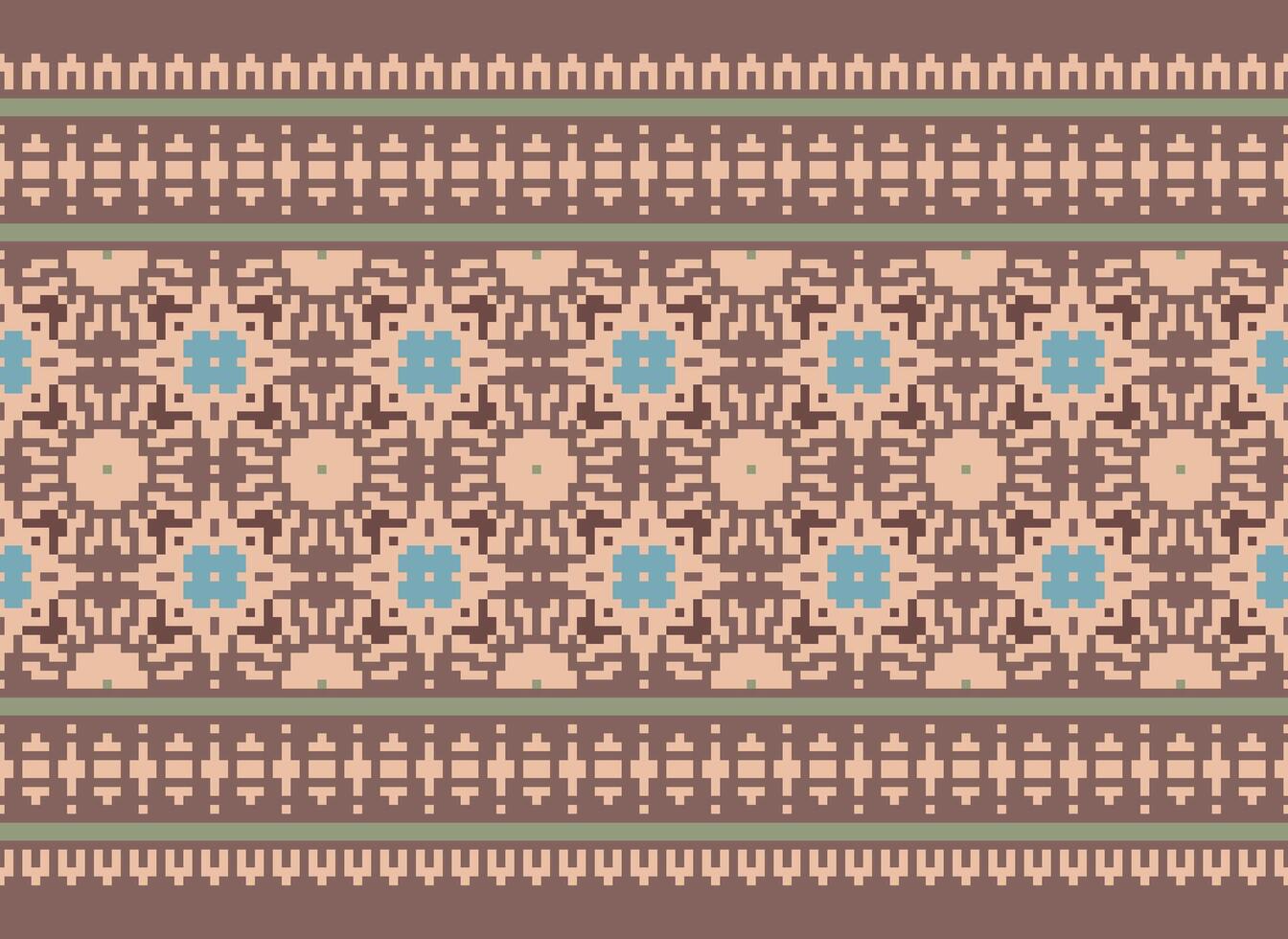 Cruz ponto e pixel étnico padrões trazer vibrante estilo para tecidos, sarees, e ikat desenhos, vermelho cor Cruz ponto. tradicional Projeto. vetor