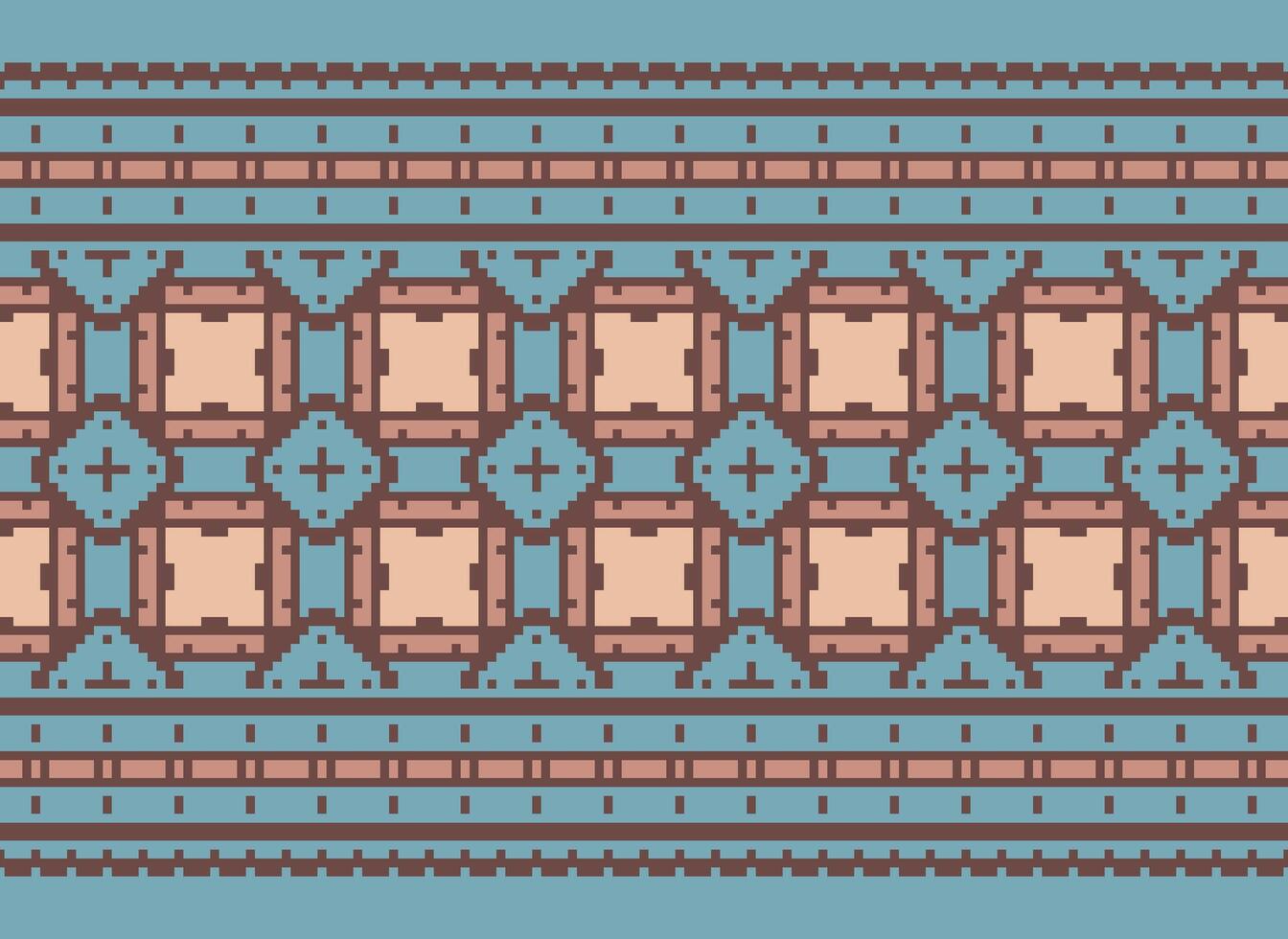 geométrico étnico padronizar. pixel padronizar. Projeto para roupas, tecido, fundo, papel de parede, invólucro, batik. malhas, bordado estilo. asteca geométrico arte enfeite imprimir. vetor ilustração.