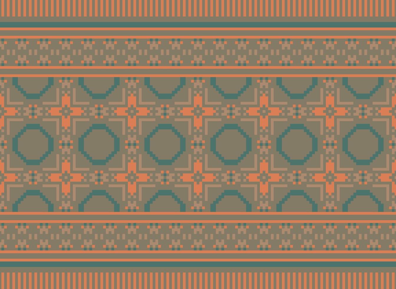 Cruz ponto tradicional étnico padronizar paisley flor ikat fundo abstrato asteca africano indonésio indiano desatado padronizar para tecido impressão pano vestir tapete cortinas e sarongue vetor