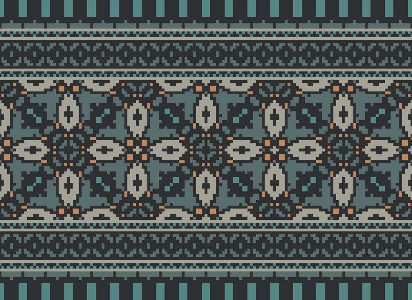 safras Cruz ponto tradicional étnico padronizar paisley flor ikat fundo abstrato asteca africano indonésio indiano desatado padronizar para tecido impressão pano vestir tapete cortinas e sarongue vetor