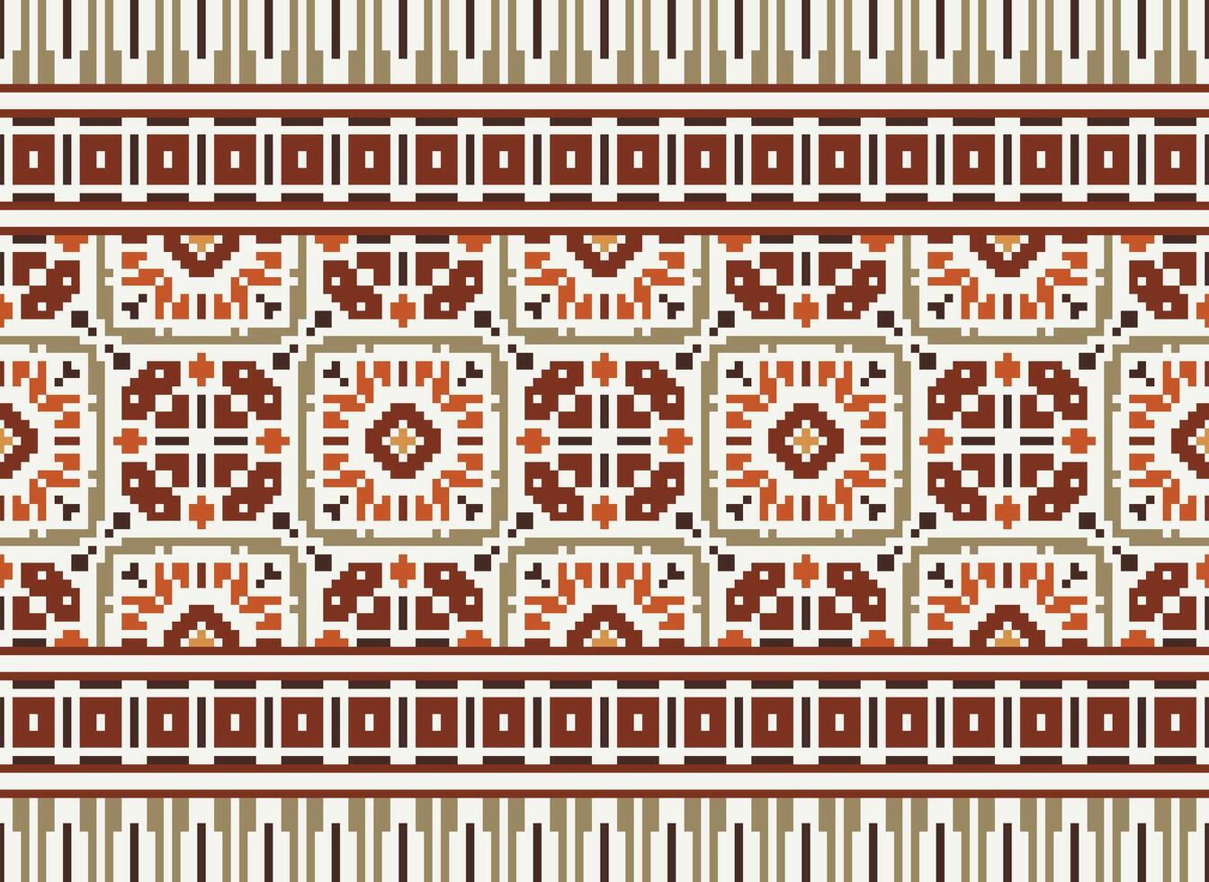 natureza safras Cruz ponto tradicional étnico padronizar paisley flor ikat fundo abstrato asteca africano indonésio indiano desatado padronizar para tecido impressão pano vestir tapete cortinas e sarongue vetor