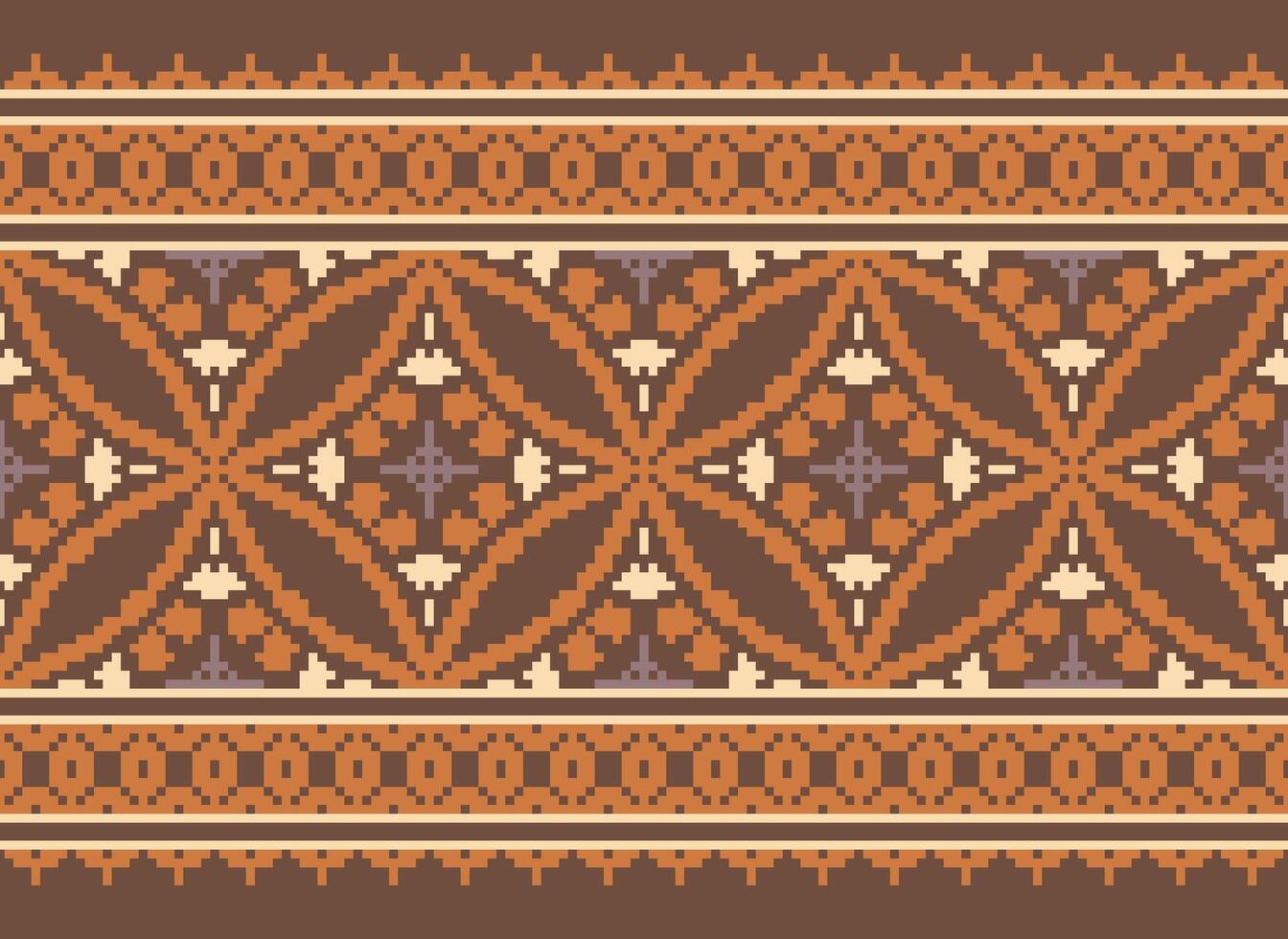 pixel Cruz ponto tradicional étnico padronizar paisley flor ikat fundo abstrato asteca africano indonésio indiano desatado padronizar para tecido impressão pano vestir tapete cortinas e sarongue vetor