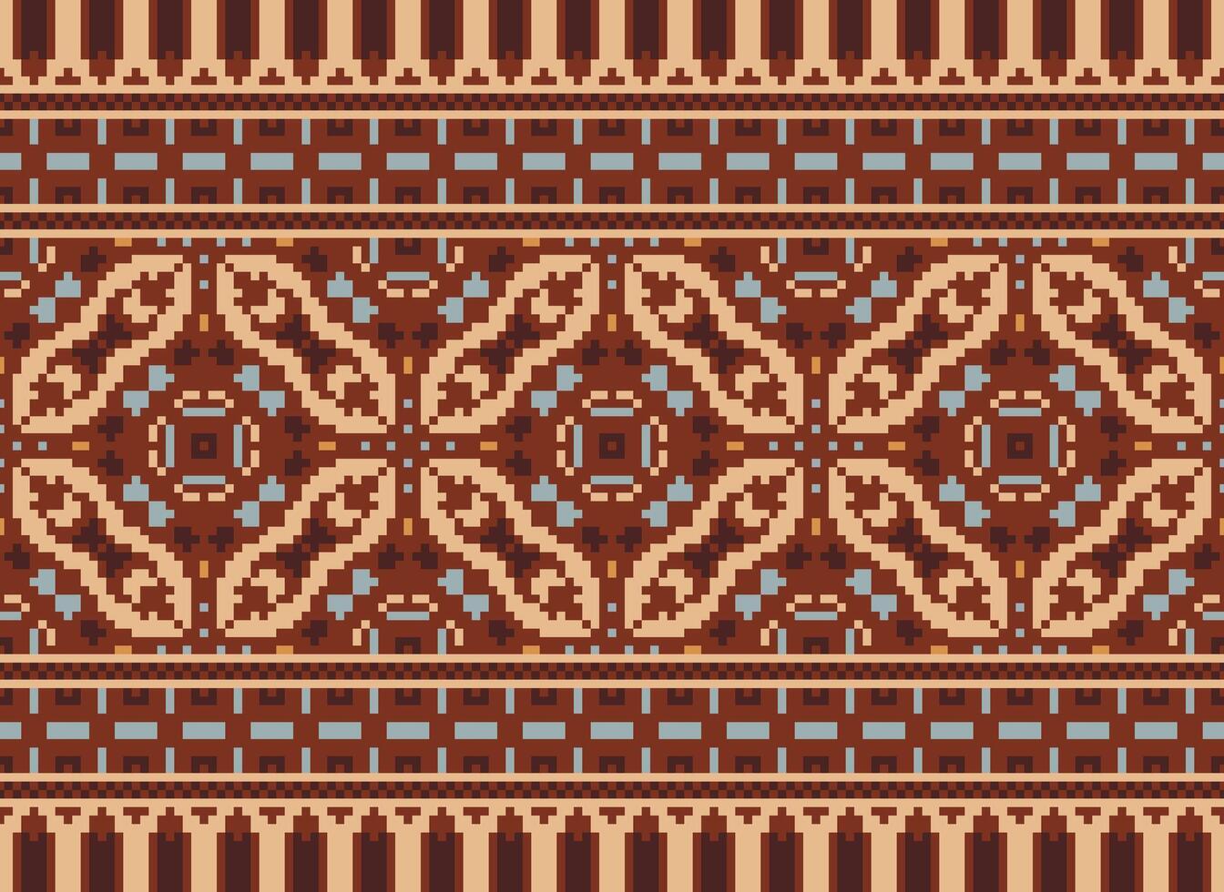 pixel étnico padronizar vetor fundo. desatado padronizar tradicional, Projeto para fundo, papel de parede, batik, tecido, tapete, roupas, invólucro, e têxtil.étnico padronizar vetor ilustração.