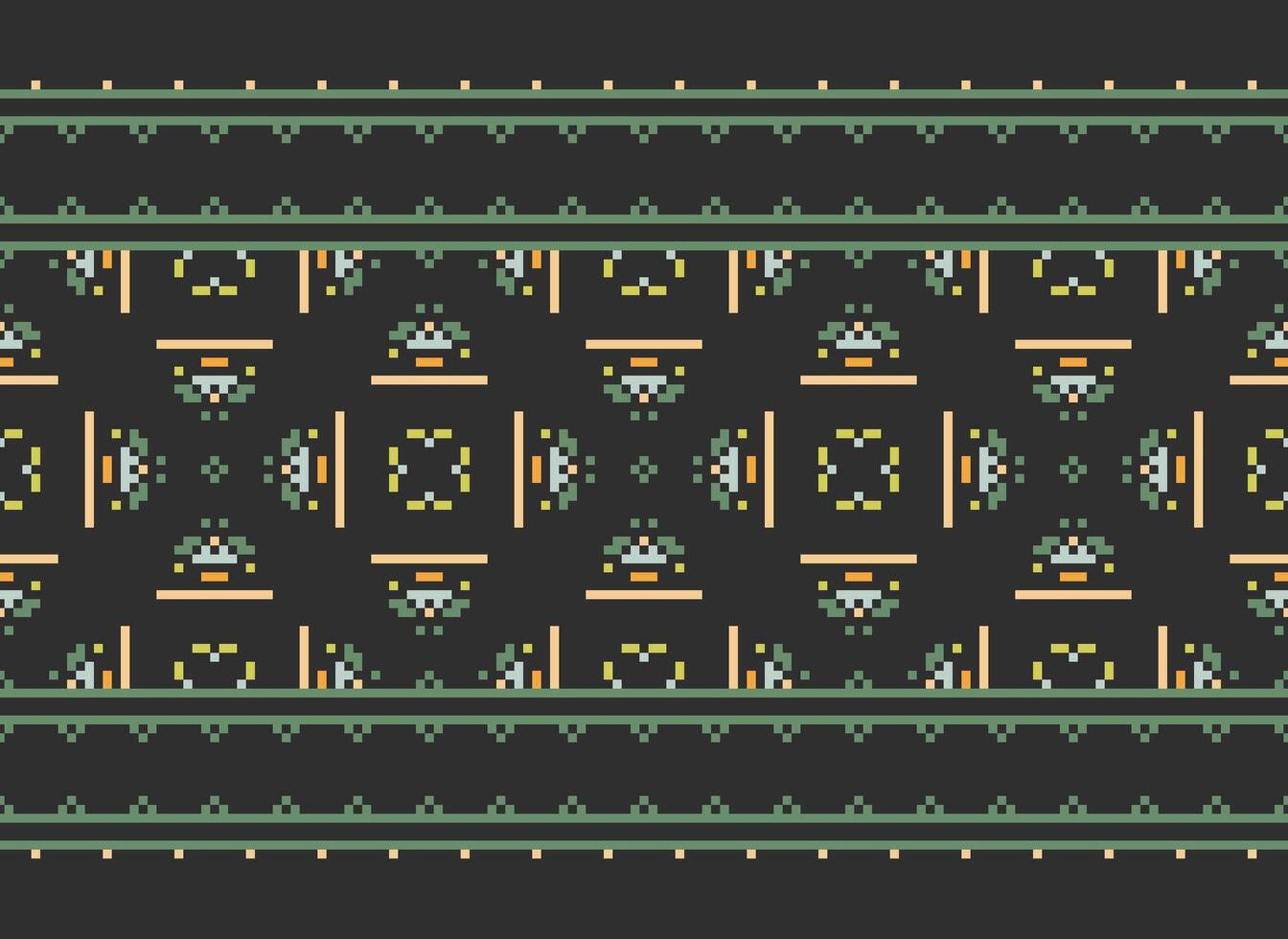 pixel étnico padronizar vetor fundo. desatado padronizar tradicional, Projeto para fundo, papel de parede, batik, tecido, tapete, roupas, invólucro, e têxtil.étnico padronizar vetor ilustração.