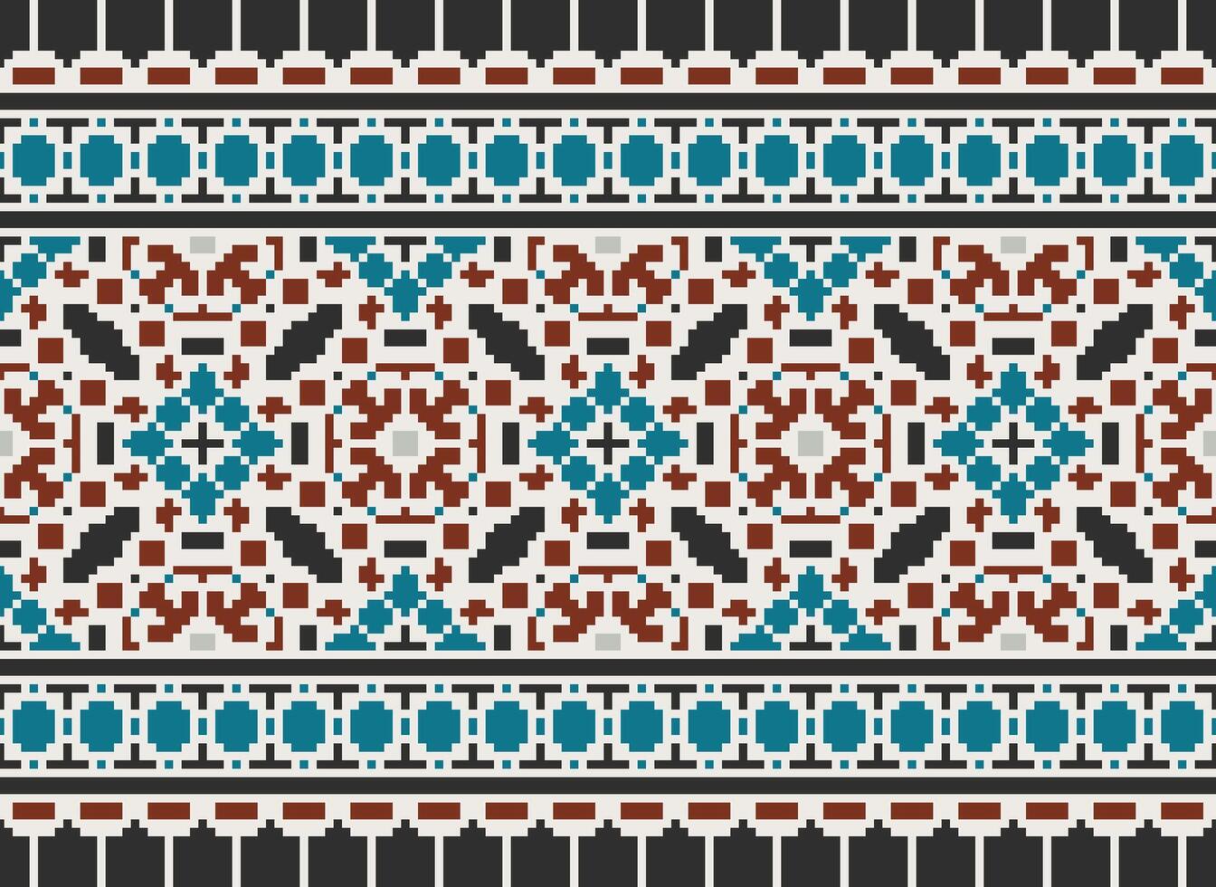 pixel étnico padronizar vetor fundo. desatado padronizar tradicional, Projeto para fundo, papel de parede, batik, tecido, tapete, roupas, invólucro, e têxtil.étnico padronizar vetor ilustração.