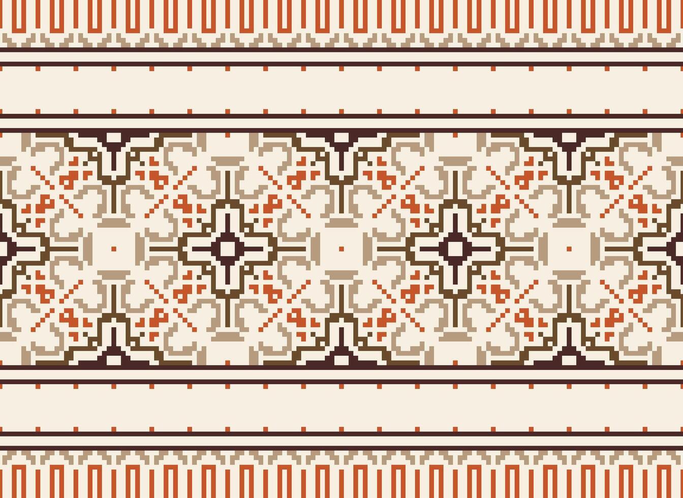 pixel étnico geométrico tecido padronizar Cruz ponto.ikat bordado étnico oriental pixel padronizar azul fundo. resumo,vetor,ilustração. textura,vestuário,quadro,decoração,motivos,seda papel de parede. vetor