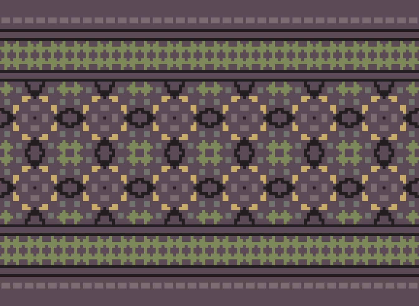 pixel ikat e Cruz ponto geométrico desatado padronizar étnico oriental tradicional. asteca estilo ilustração Projeto para tapete, papel de parede, roupas, invólucro, batik. vetor