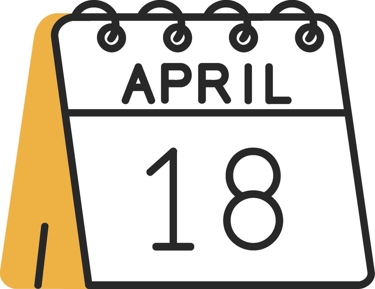 18º do abril esfolado preenchidas ícone vetor