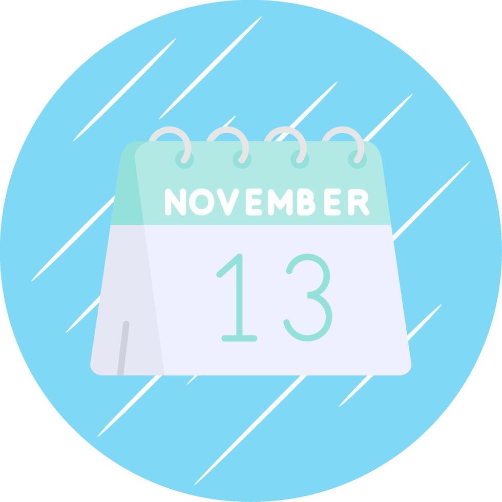 13º do novembro plano azul círculo ícone vetor