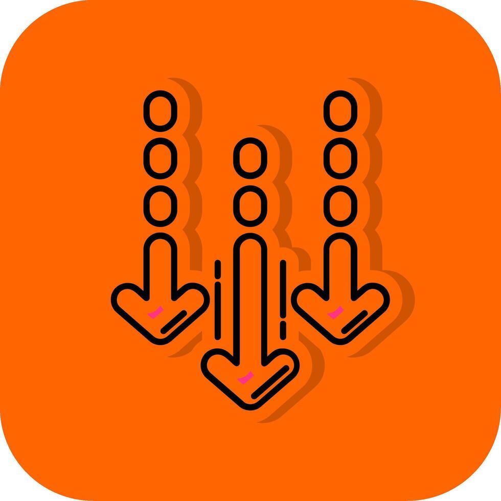 diminuir preenchidas laranja fundo ícone vetor
