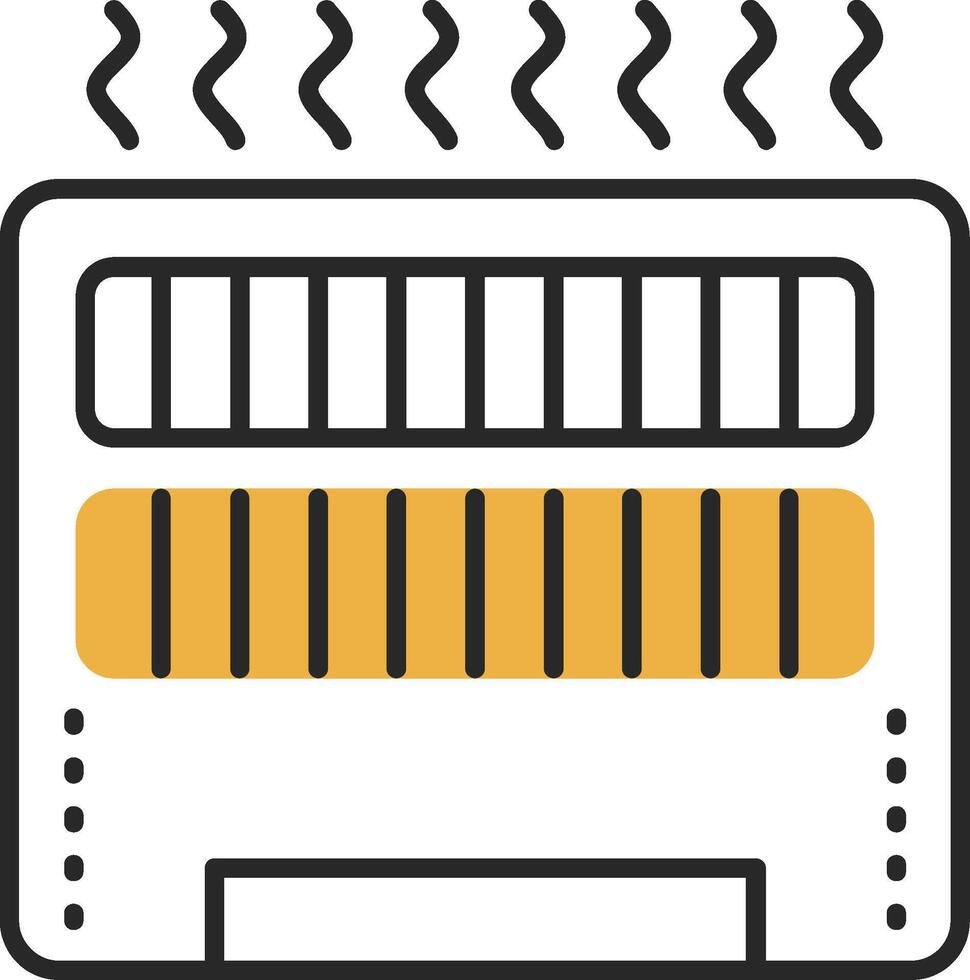 aquecedor esfolado preenchidas ícone vetor