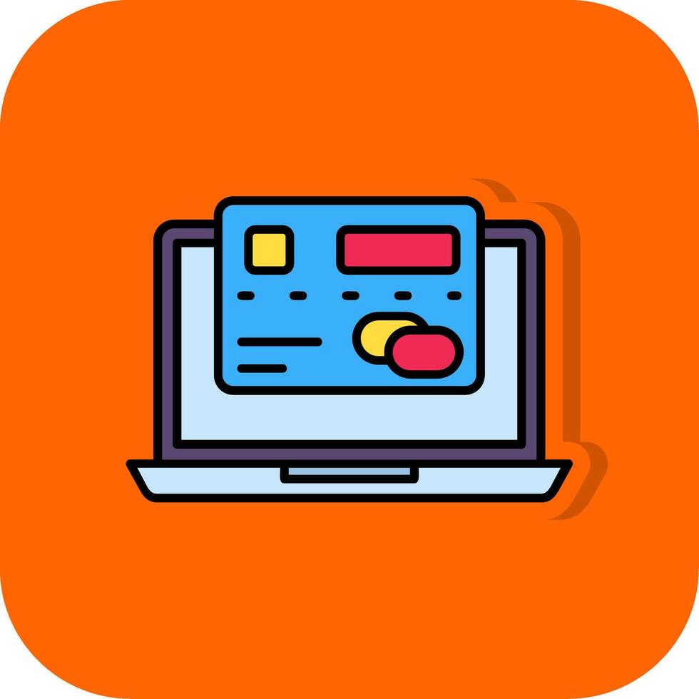 computador portátil preenchidas laranja fundo ícone vetor