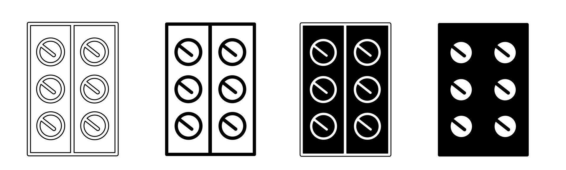 Preto e branco ilustração do uma droga cápsula. cápsula , droga ícone coleção com linha. estoque vetor ilustração.