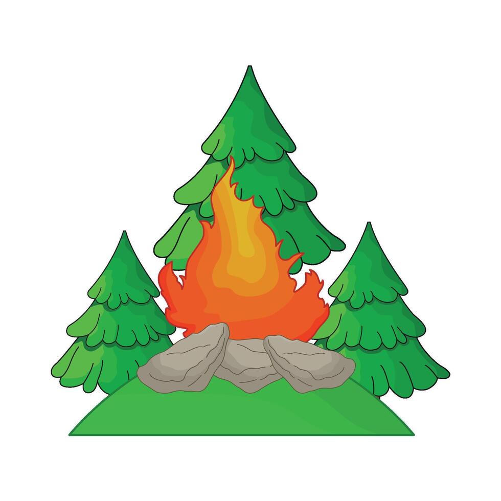 ilustração do fogueira vetor