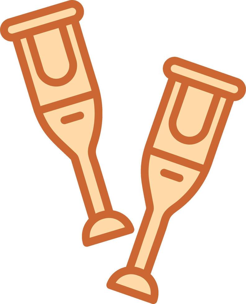 ícone de vetor de muletas