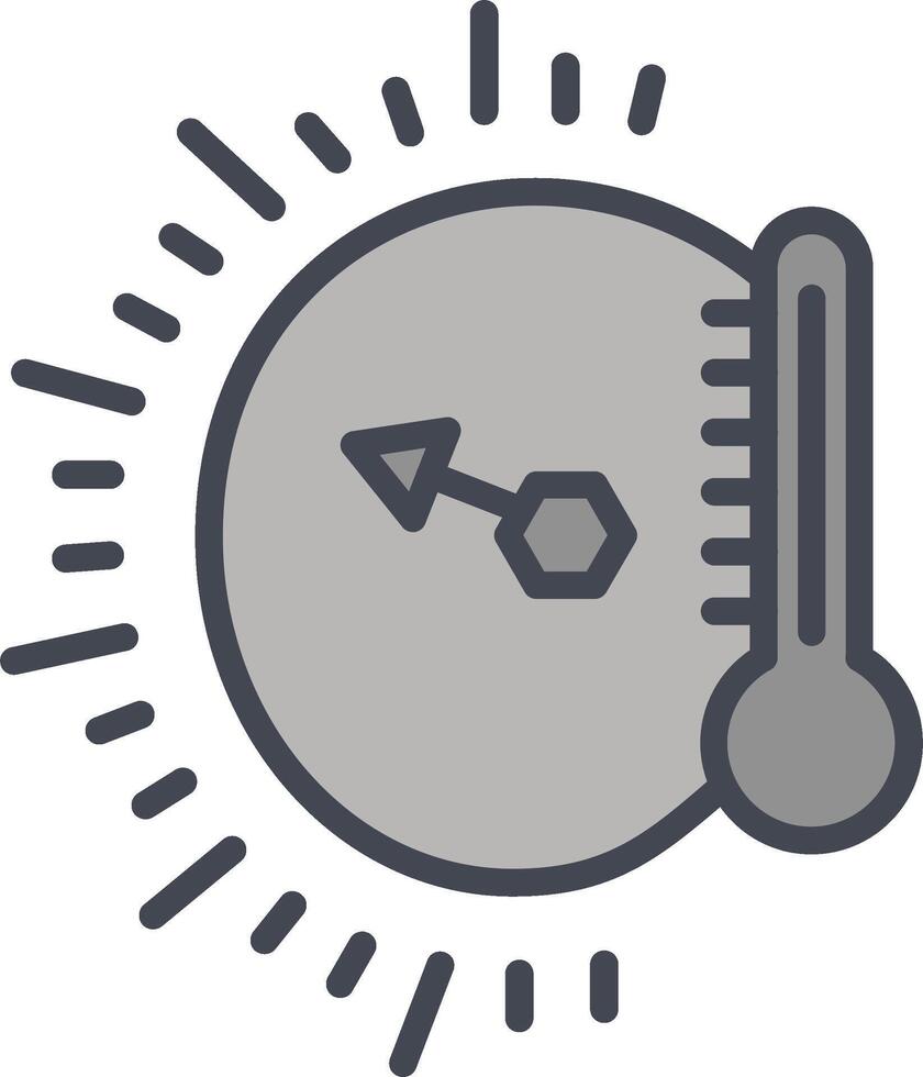 ícone de vetor indicador de temperatura