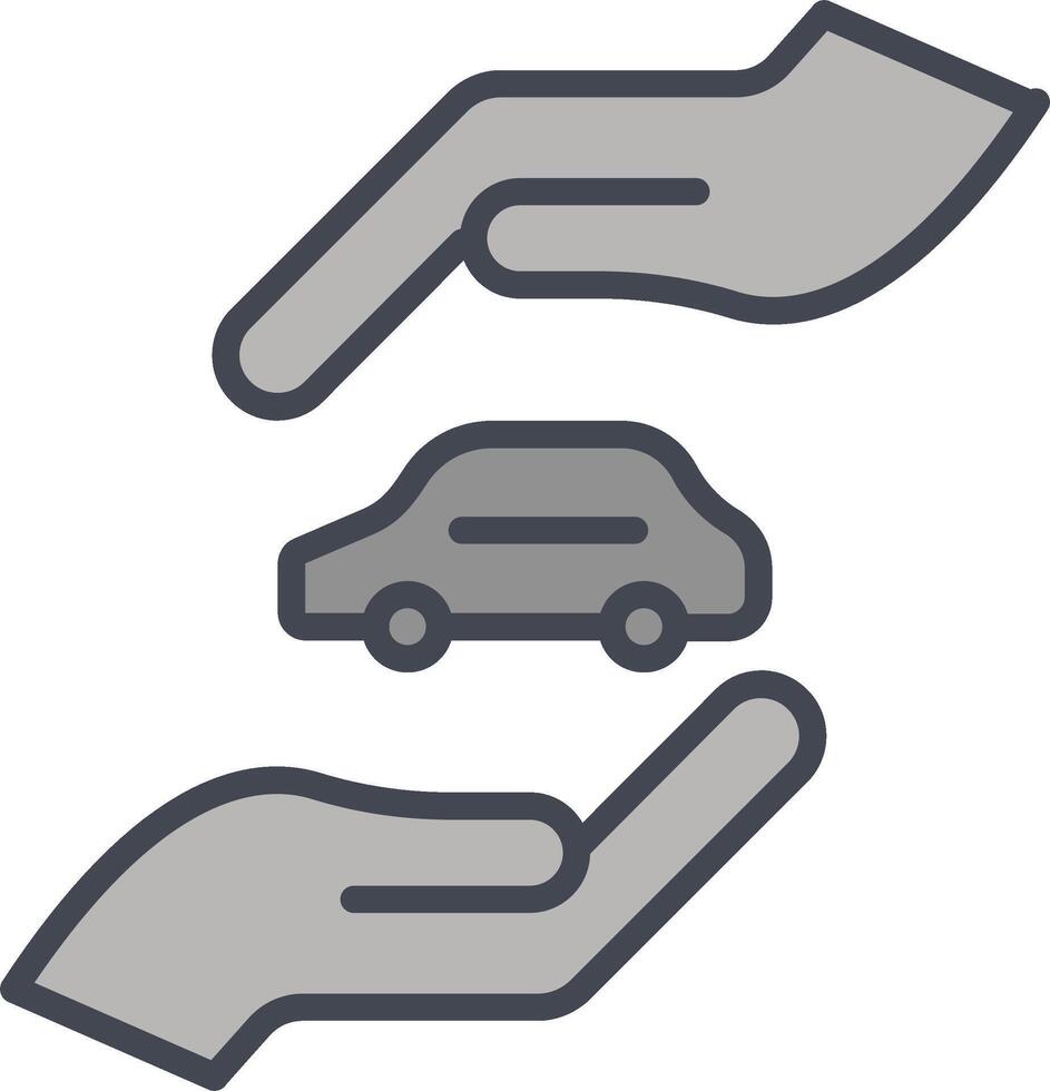 ícone de vetor de seguro de carro