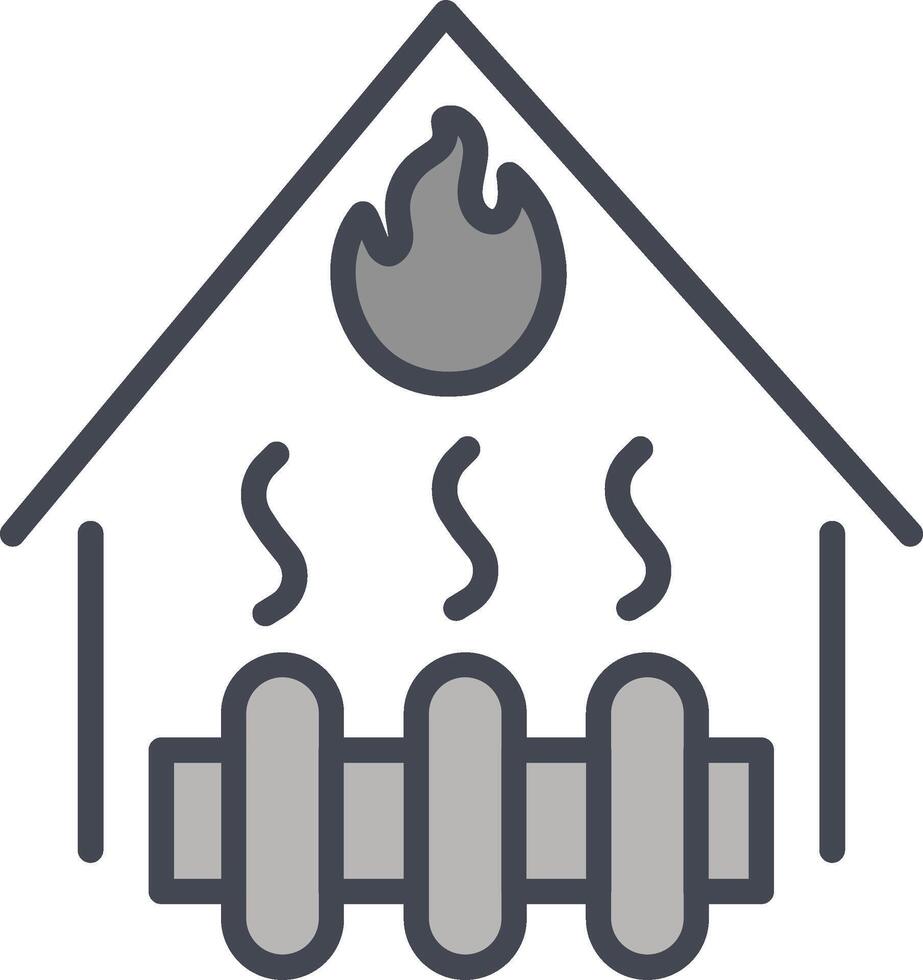 ícone de vetor de sistema de aquecimento