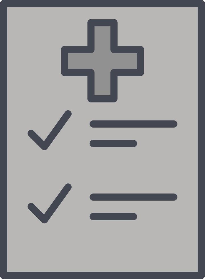 ícone de vetor de lista de exames médicos