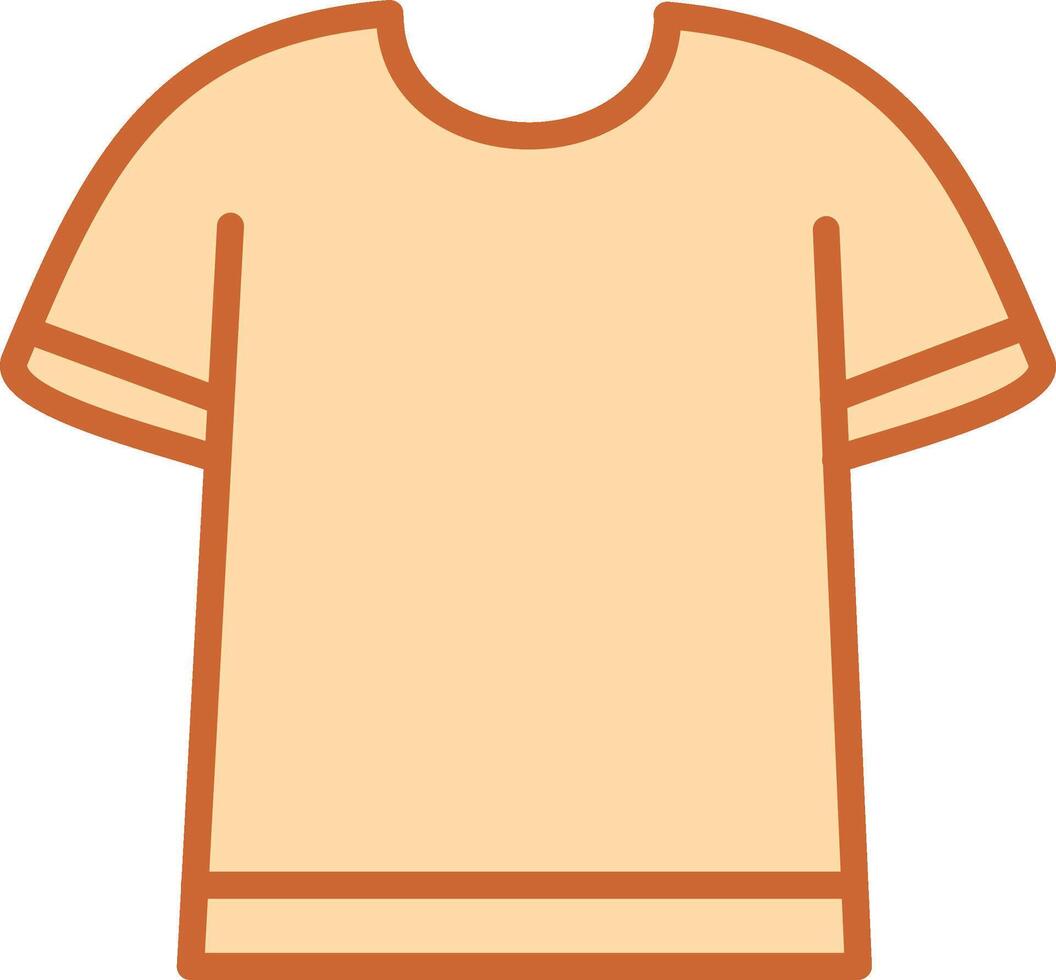 camiseta com ícone de vetor de linhas