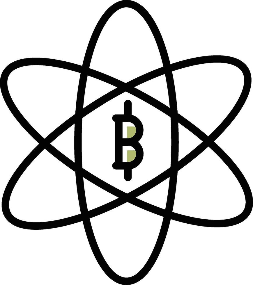 ícone de vetor de ciência bitcoin