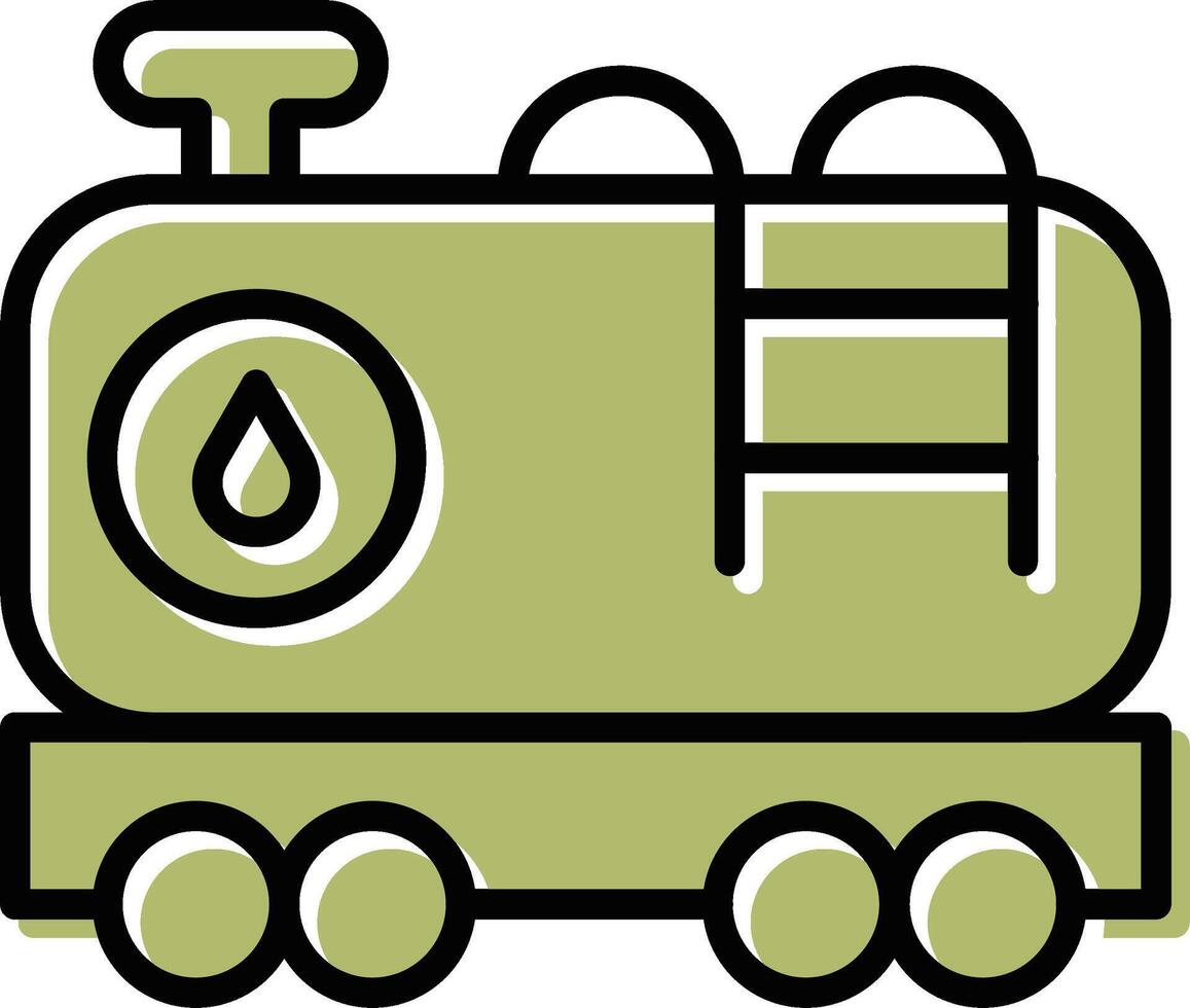 ícone de vetor de vagão tanque