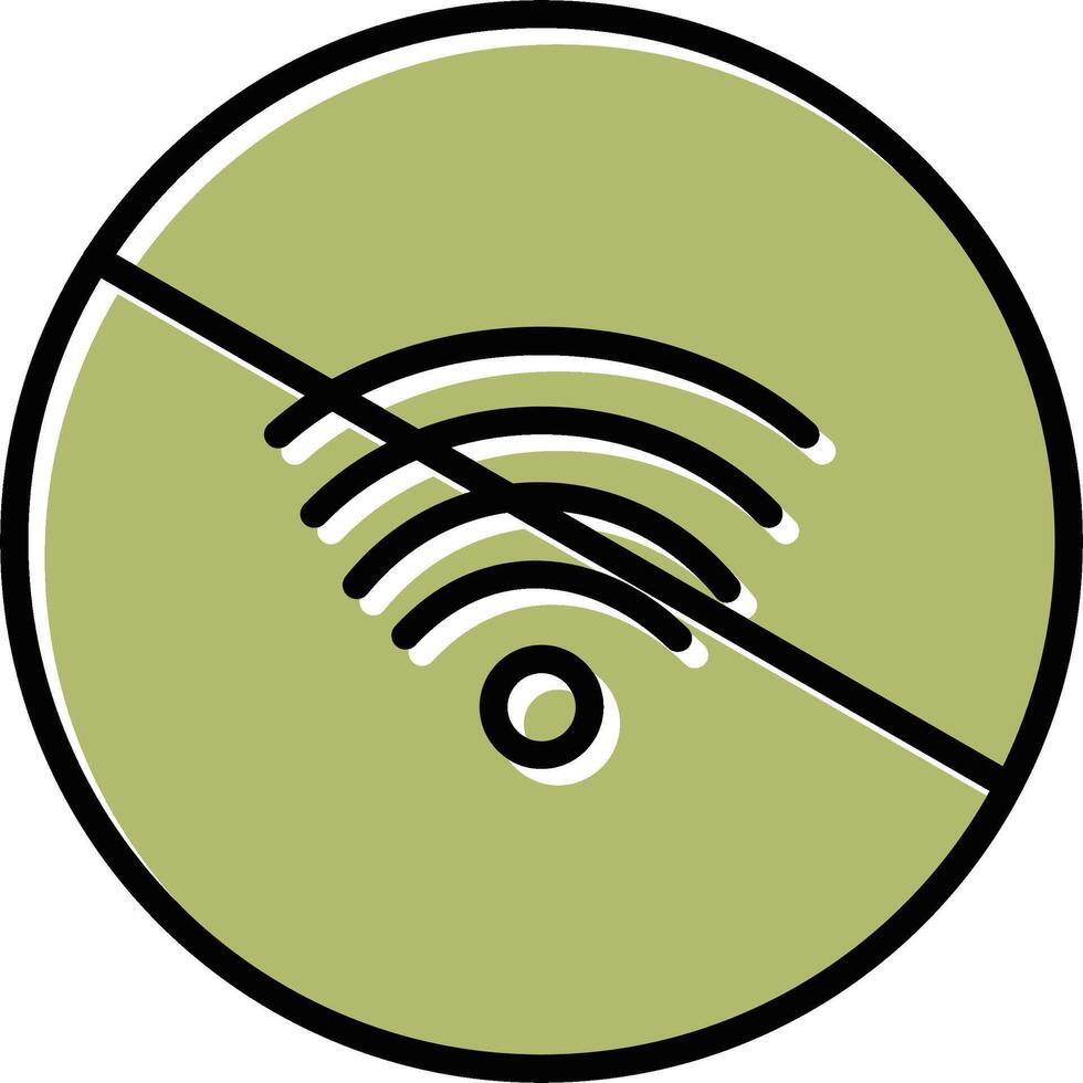 nenhum ícone de vetor wi-fi