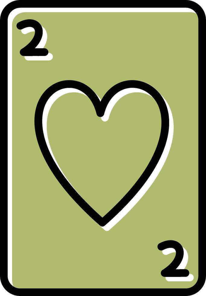 ícone de vetor de cartão de corações