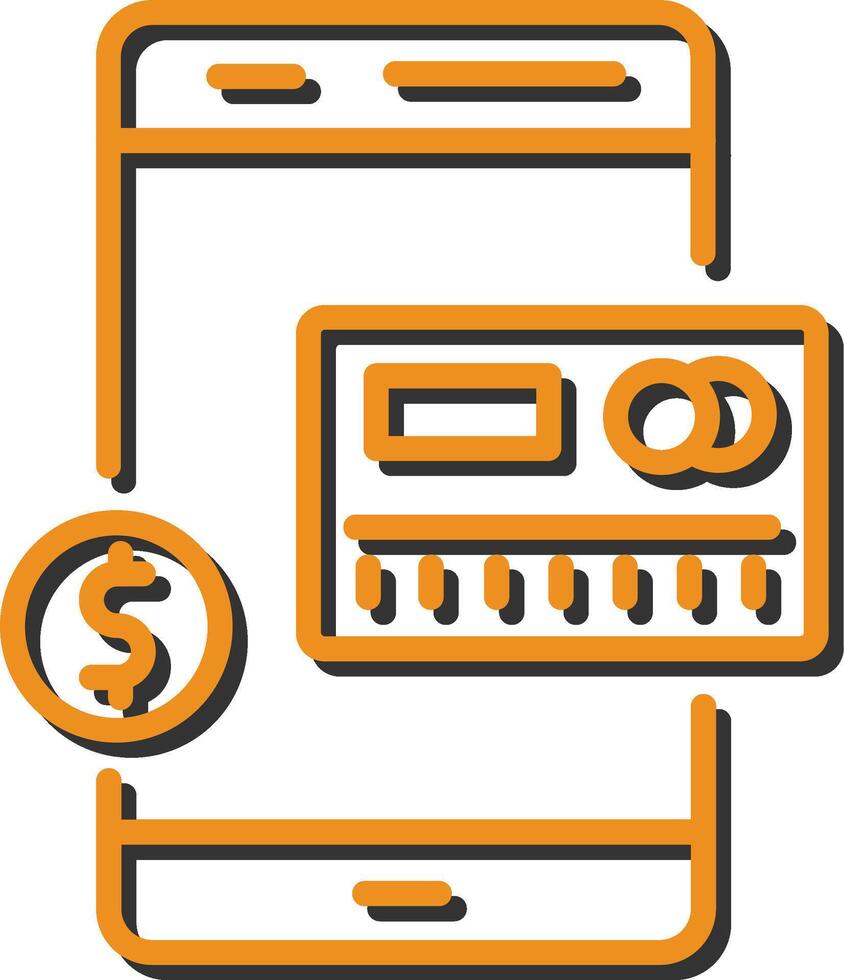 ícone de vetor de banco móvel