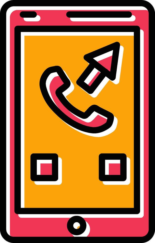 ícone de vetor de chamada de saída
