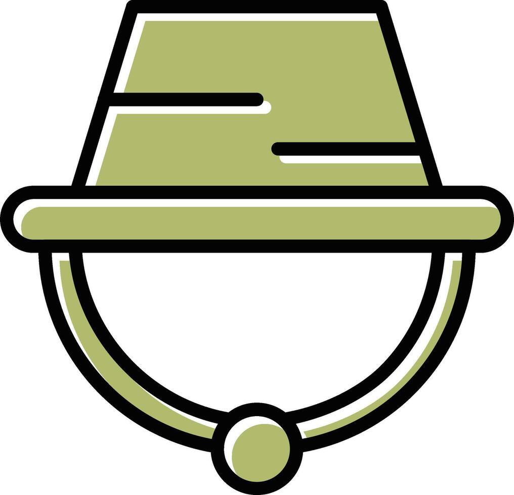 ícone de vetor de chapéu de acampamento