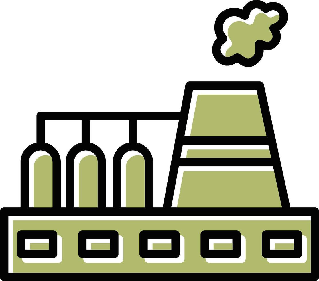 ícone de vetor de usina nuclear