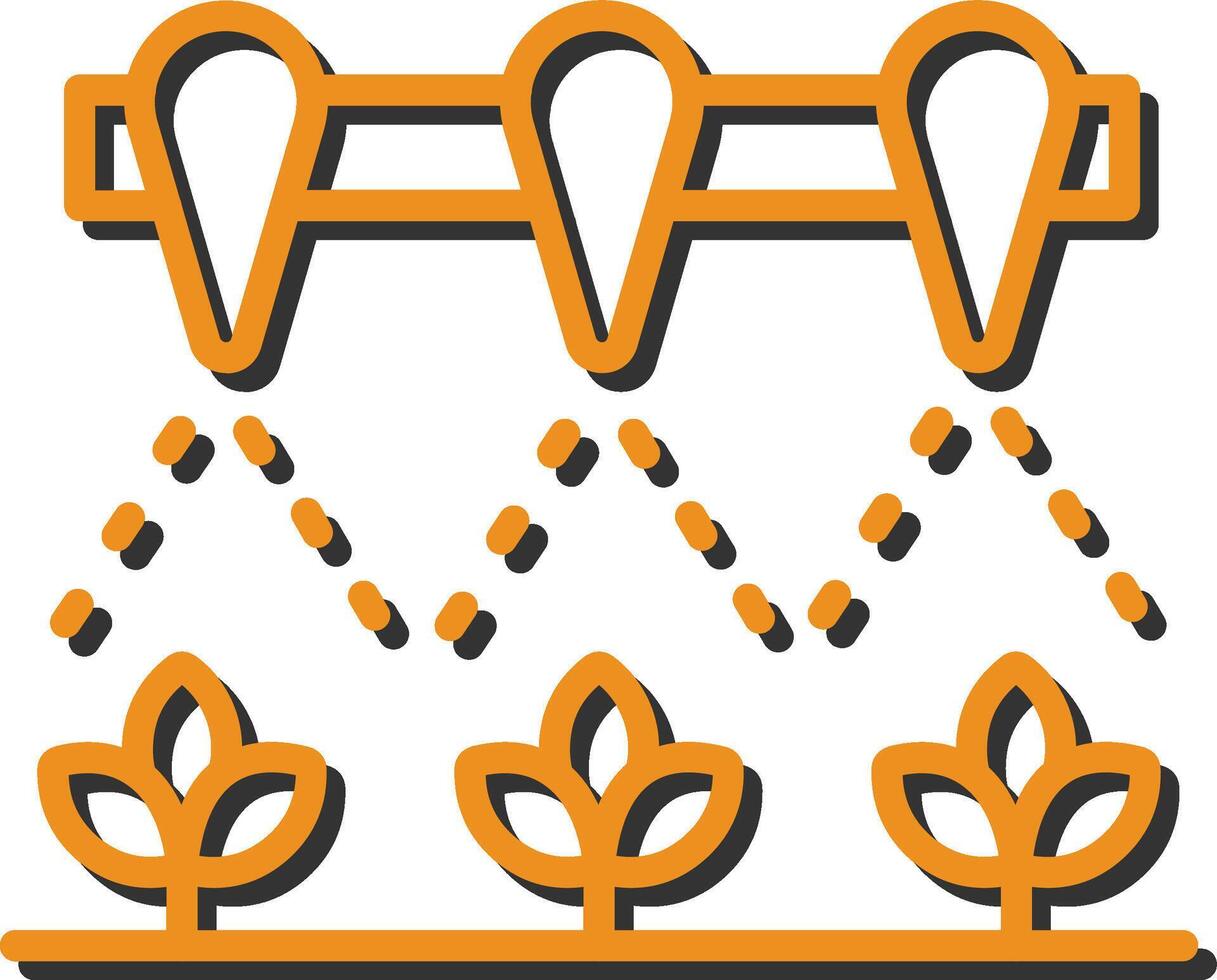 ícone do vetor do sistema de irrigação