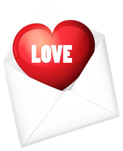 Carta de amor vetor