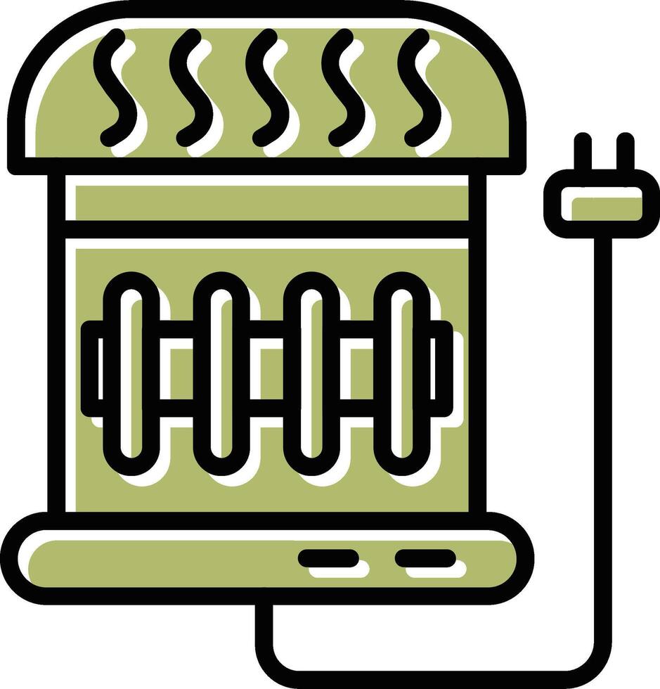 ícone de vetor de aquecedor elétrico