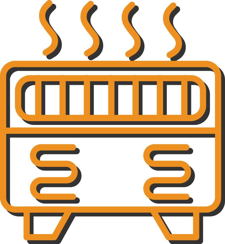 ícone de vetor de aquecedor de convecção