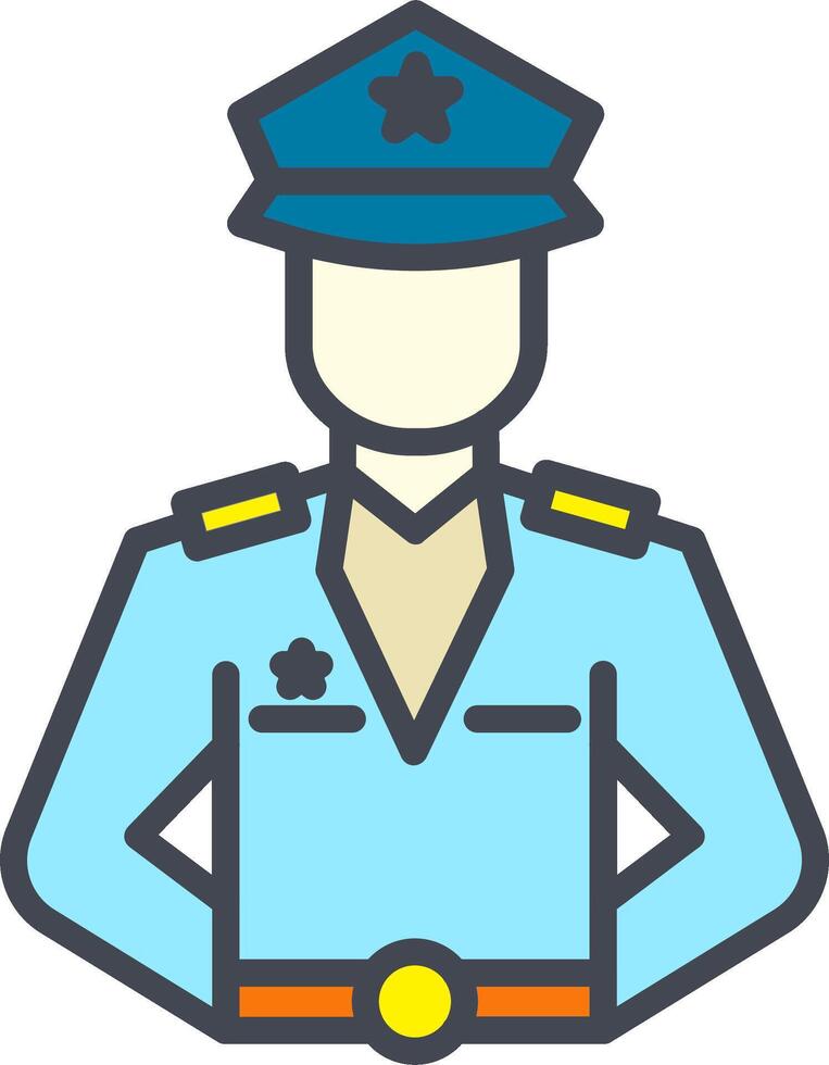 ícone do vetor do homem da polícia