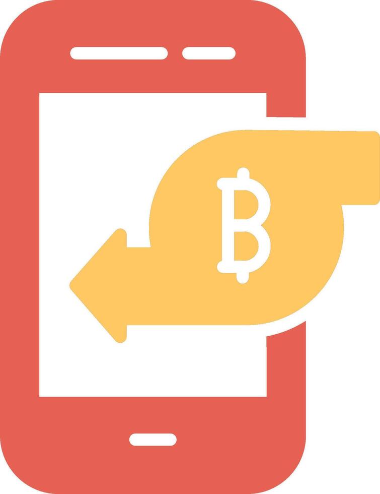 ícone de vetor móvel bitcoin