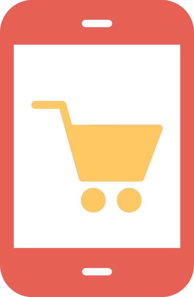 ícone de vetor de compras online