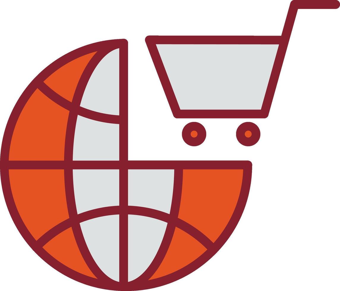 ícone de vetor de compras do mundo